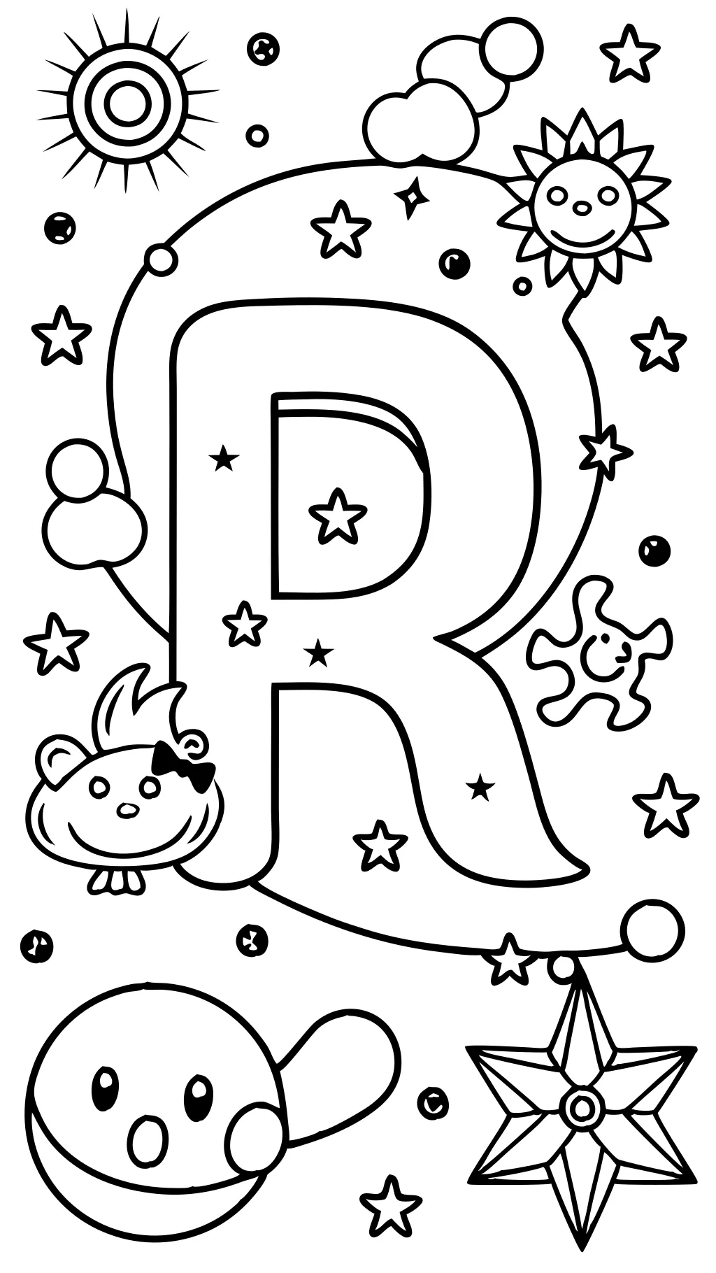 letter r coloring page